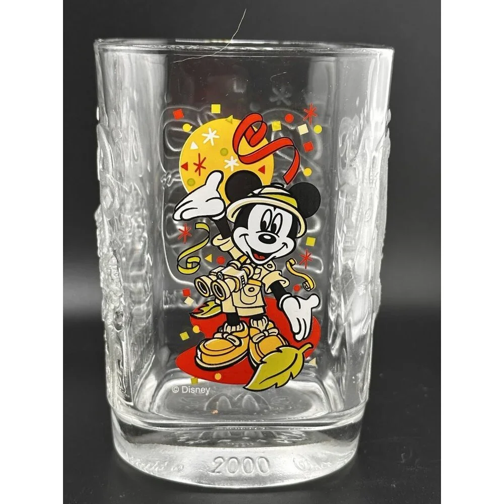 McDonalds 2000 WDW Y2K Disney World Celebrate Mickey Mouse Glass Animal‎ Kingdom
